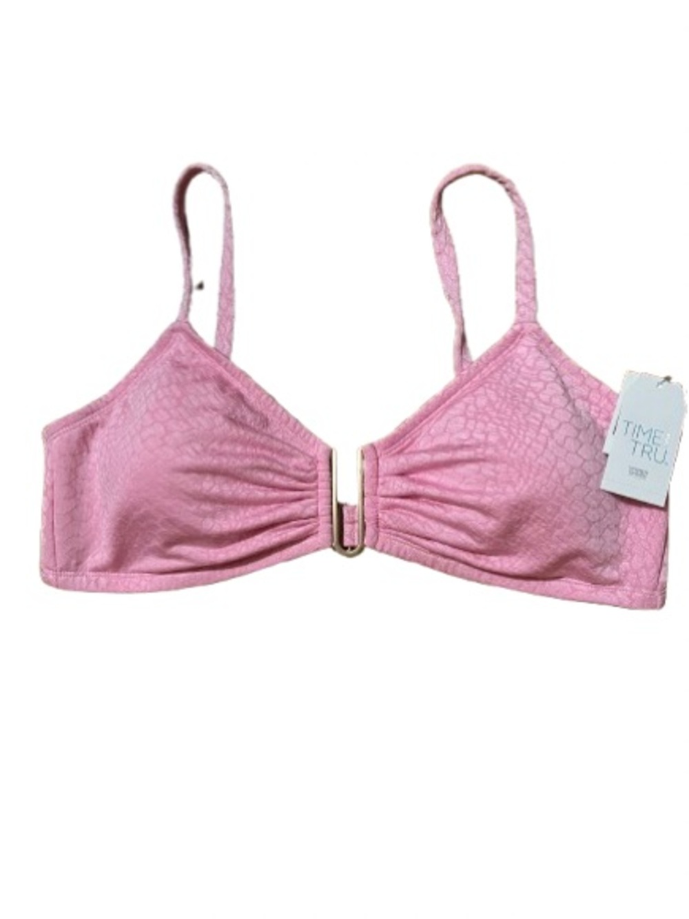 NWT Time and Tru Light Strawberry Cream Pink Bikini Top Size 1X